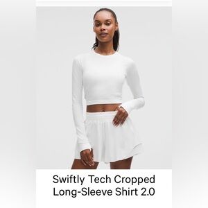 Lululemon Long-Sleeve Cropped White size 6